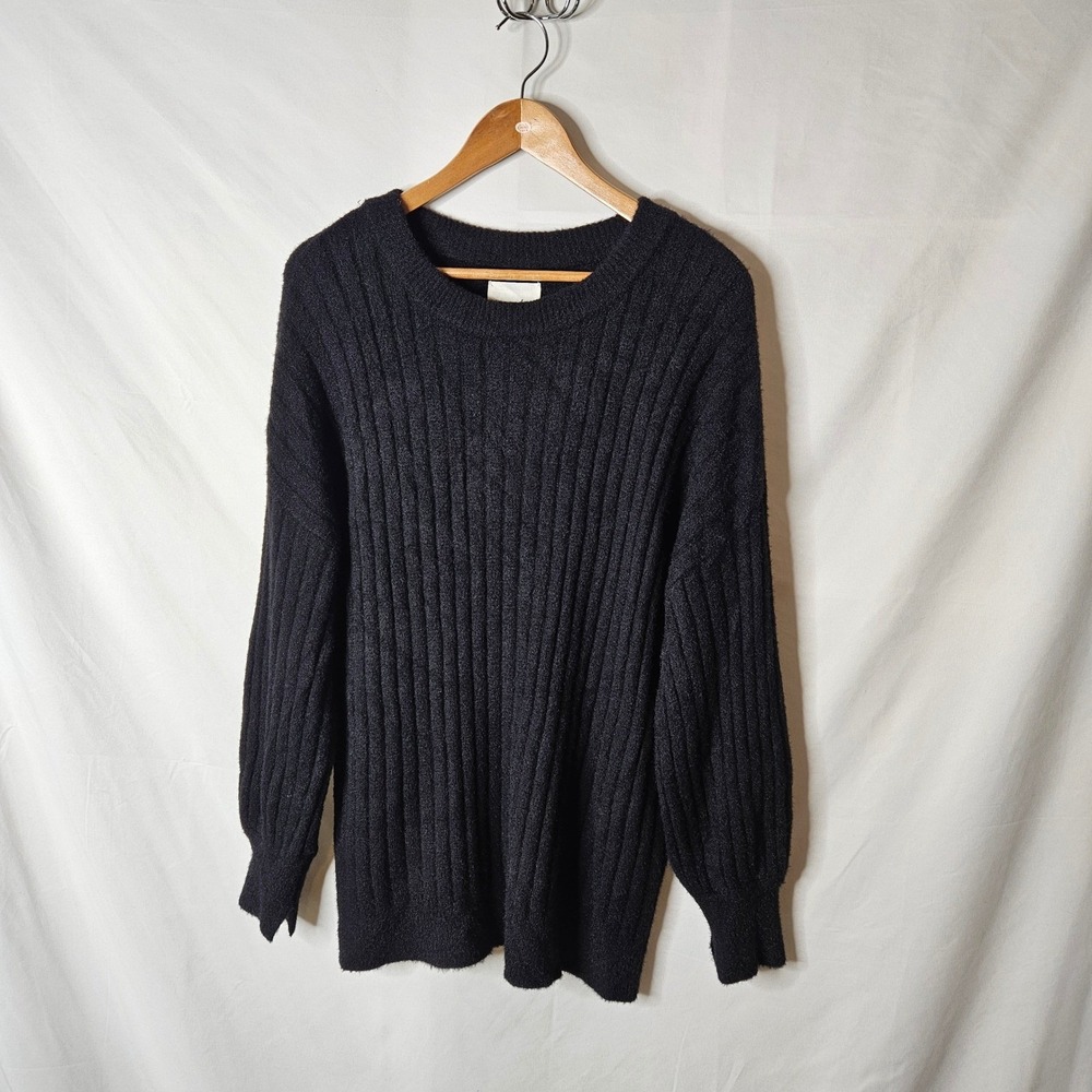 Aerie‎ Super Soft Ribbed Crew Neck Oversized Sweater sz M